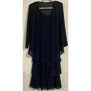 Cattiva Of New York Formal Dress And Beaded Jacket‎ Black Size 8